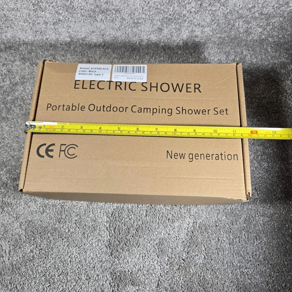 Onirap Electric Portable Outdoor Camping Shower Black 8000mAh Gorpcore XHFXBLACK